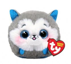 PELUCHE TY BEANIE BALLS - SLUSH HUSKY GRIS PUFFIES 4